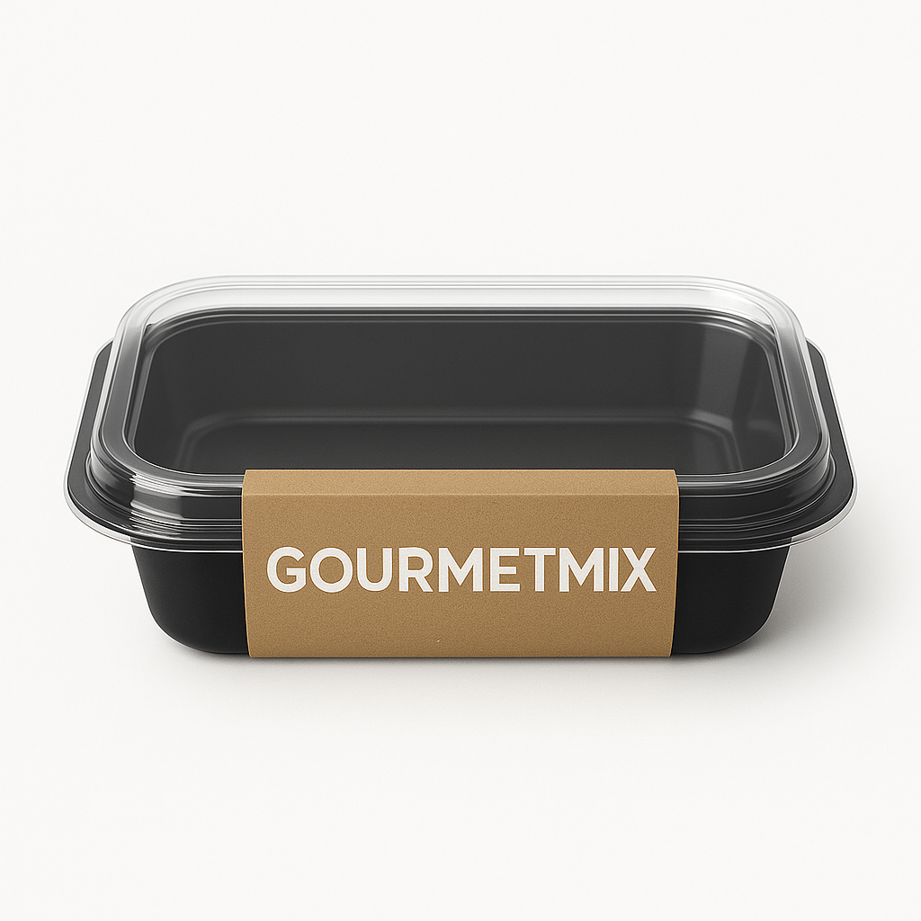 Pollo al curry en bandeja negra Gourmetmix